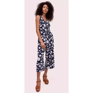 Kate spade Splash Tie Waist Floral Jumpsuit